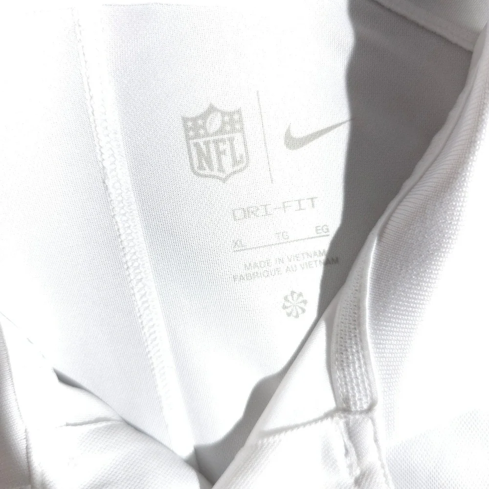 Nike‎ Atlanta Falcons NFL Mens XL White Dri-FIT Polo Shirt 00M3-100 Embroidered
